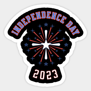 Explosive Celebration: Independence Day 2023 Sticker